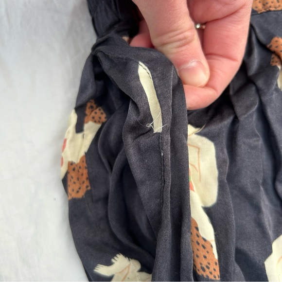 Farm Rio Printed Viscose Pants, Boho Woman & Heart Drawing - Picture 9 of 10